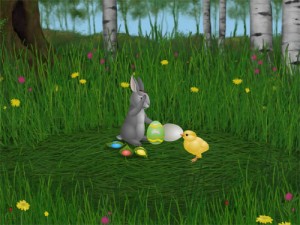 Ostern 3D Osterhasen Ostereier